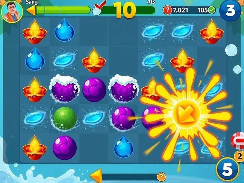 Splashy Blitz gameplay screenshot showing water mechanics